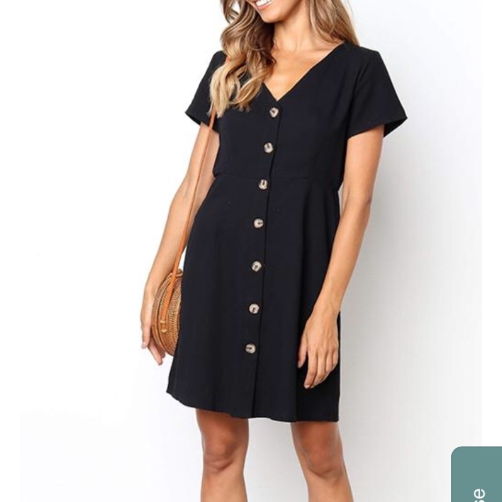 ✨NEW Button Down Black Dress